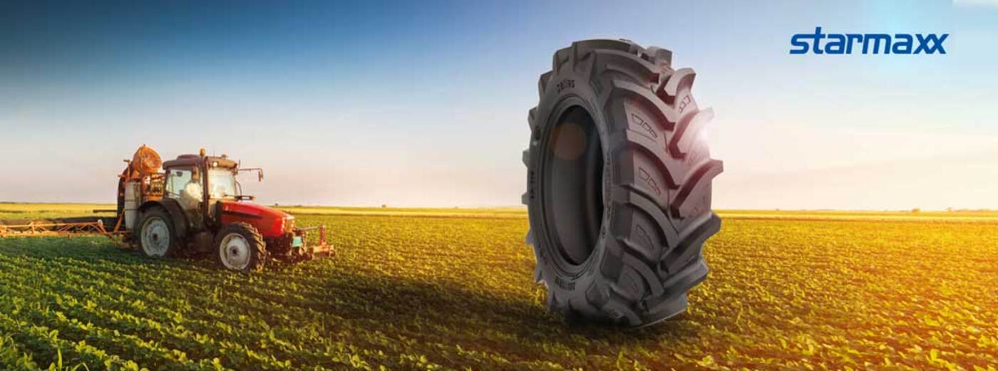 Tarla zemininde traktör ve zirai Starmaxx lastiği
